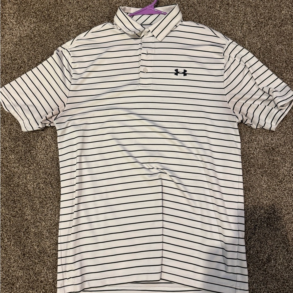 Under Armour Men's Polo with Black Stripes